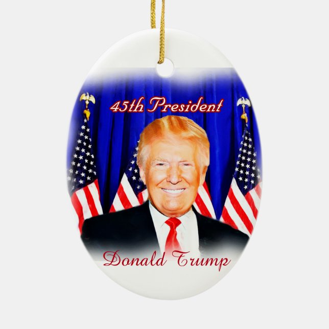 Ornement En Céramique 45e Président-Donald Trump _ (Dos)
