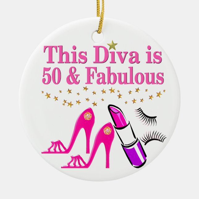 ORNEMENT EN CÉRAMIQUE 50 ET DIVA FABULEUX (Devant)