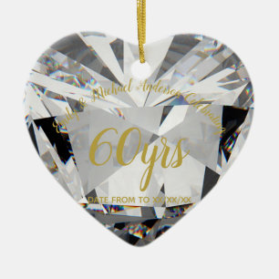 Ornement En Céramique 60e anniversaire Mariage Diable photo cadeau