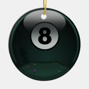 Ornement En Céramique 8-Ball