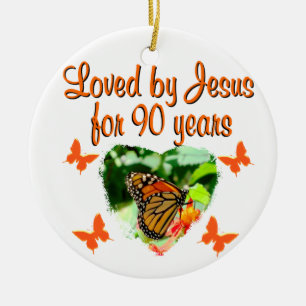 ORNEMENT EN CÉRAMIQUE 90E ANNIVERSAIRE