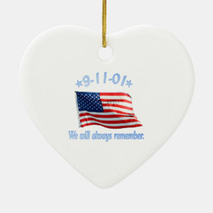 Ornement En Céramique 9-11 Nous Nous Souviendrons Toujours