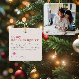 Ornement En Céramique À ma fille étape "Bonus"   Devis et cadeau photo