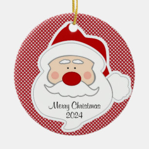 Ornement en céramique à motif de Noël de Père Noël