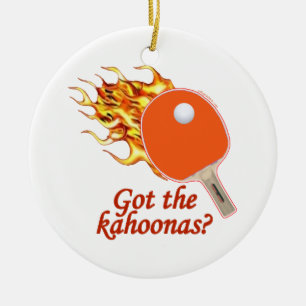 Ornement En Céramique A obtenu au Kahoonas le ping-pong flamboyant
