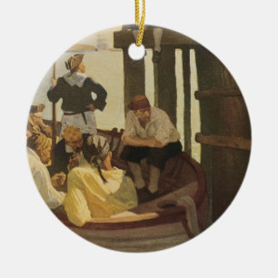 Ornement En Céramique À Queen's Ferry par NC Wyeth, Vintages pirates