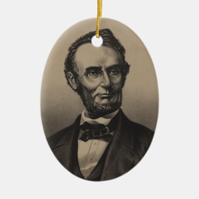 Ornement En Céramique Abraham Lincoln (Devant)