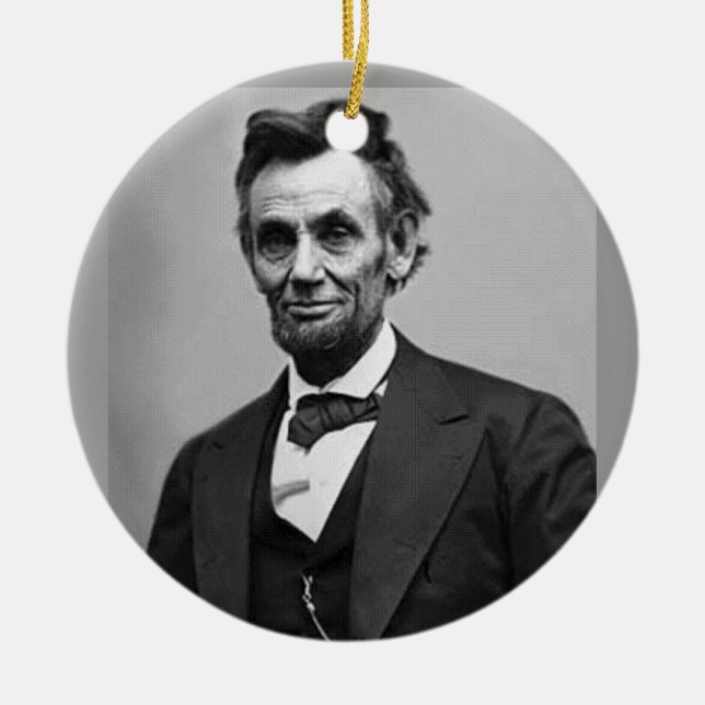 Ornement En Céramique Abraham Lincoln (Devant)