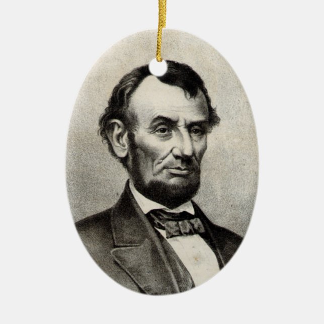 Ornement En Céramique Abraham Lincoln (Devant)