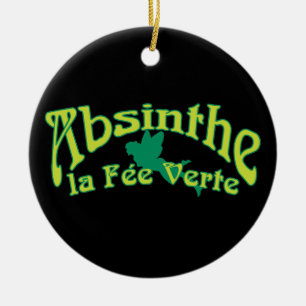 Ornement En Céramique Absinthe Texte La Fee Verte