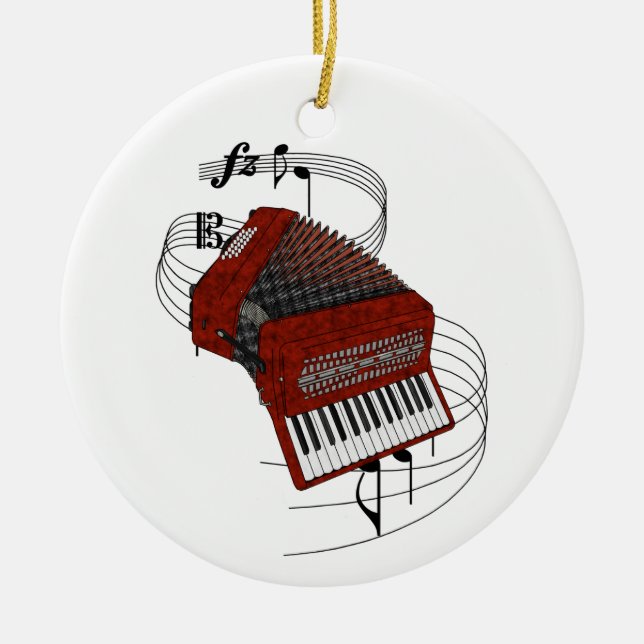 Ornement En Céramique Accordéon (Devant)