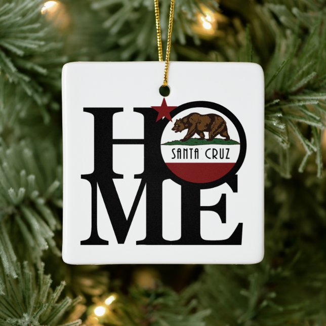 Ornement En Céramique ACCUEIL Père Noël Cruz Californie (Arbre)