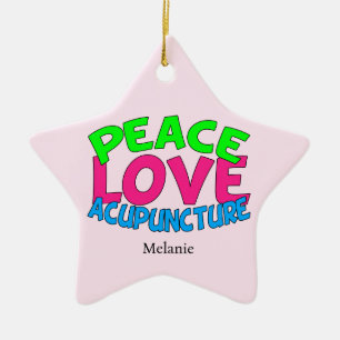 Ornement En Céramique Acupuncture d'amour pour la paix