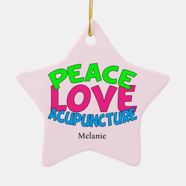 Ornement En Céramique Acupuncture d'amour pour la paix (Devant)
