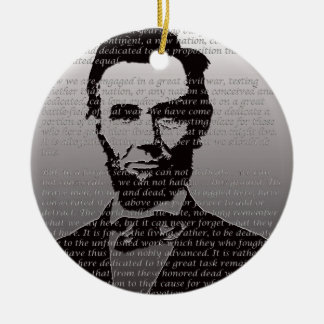 Ornement En Céramique Adresse d'Abe Lincoln Gettysburg