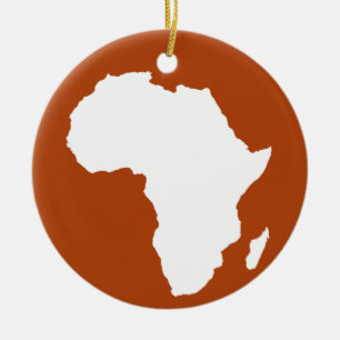 Ornement En Céramique Afrique Audacieuse rouge rouille