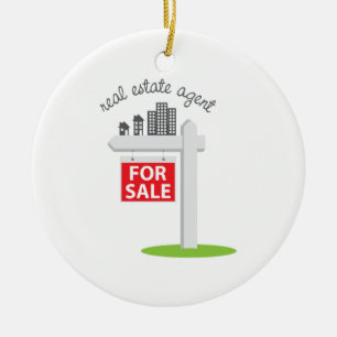 Ornement En Céramique Agent immobilier