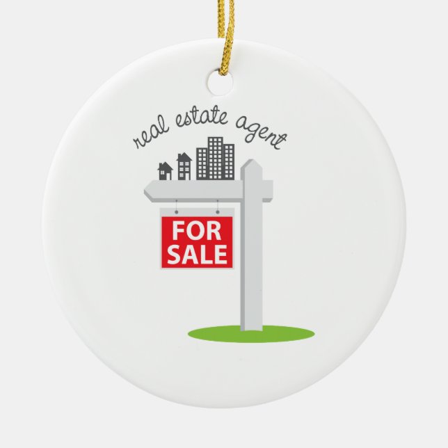 Ornement En Céramique Agent immobilier (Devant)