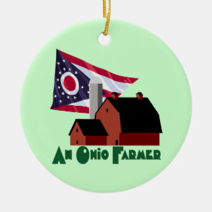 Ornement En Céramique Agriculteur de l'Ohio