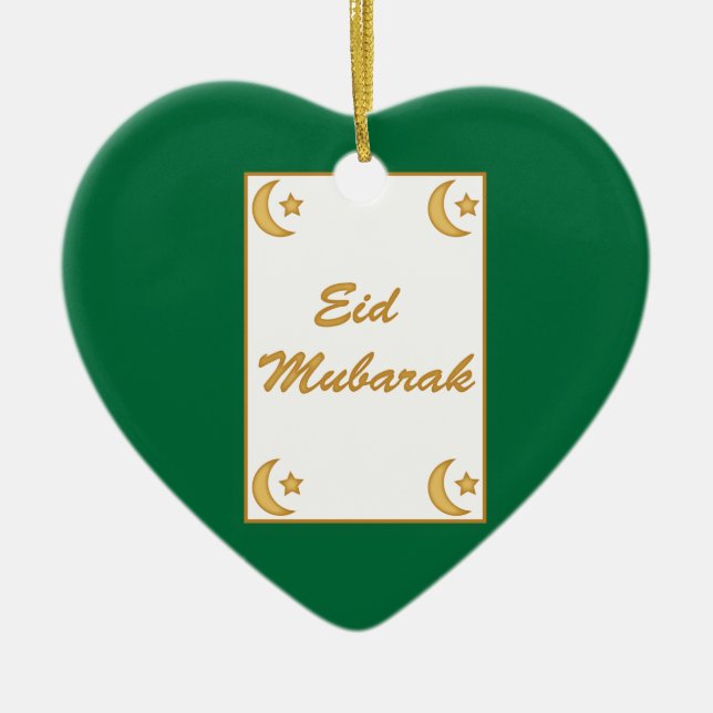 Ornement En Céramique Aïd Moubarak Aïd al Fitr (Devant)