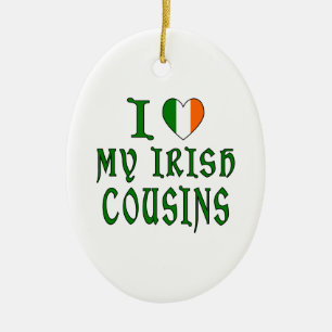 Ornement En Céramique Aimez les cousins irlandais