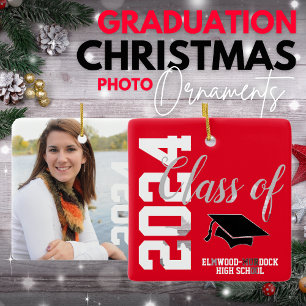 Ornement En Céramique Ajouter une photo Graduation personnalisée