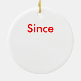 Ornement En Céramique Ajoutez une date sobre à ce Noël