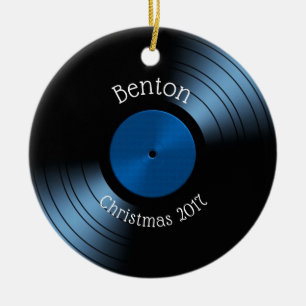 Ornement En Céramique Album de disque vinyle - rétro disque les années