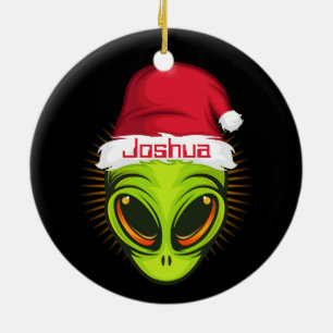 Ornement en céramique Alien Père Noël