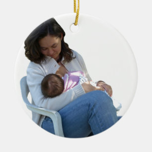 Ornement En Céramique Allaiter de femme