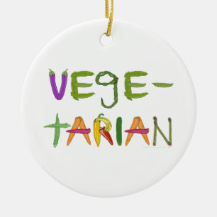 Ornement En Céramique Amants végétariens de légumes végétariens