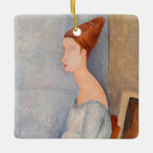 Ornement En Céramique Amedeo Modigliani - Portrait Jeanne Hebuterne #3