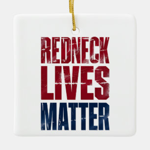 Ornement En Céramique American Holiday Redneck Matt 4 juillet USA