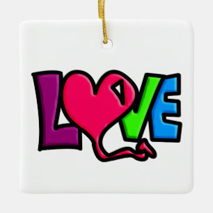 Ornement En Céramique Amour