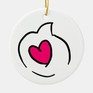 Ornement En Céramique Amour de bulle de la parole