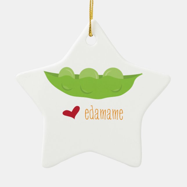 Ornement En Céramique Amour Edamame (Devant)