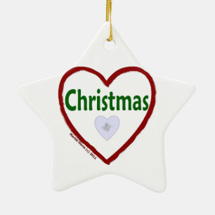 Ornement En Céramique Amour Noël