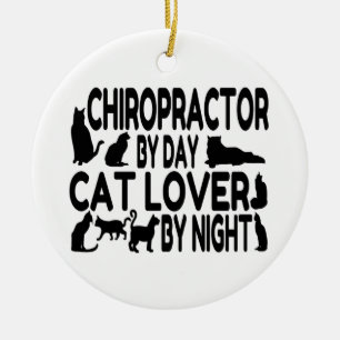 Ornement En Céramique Amoureux des chats chiropraticien