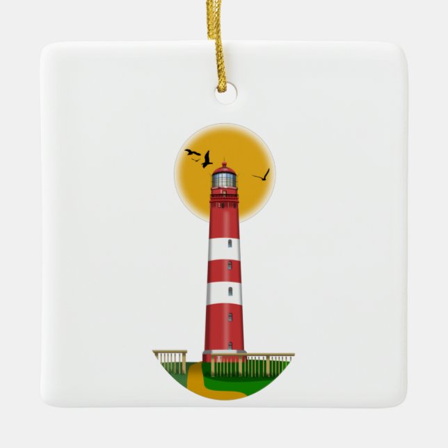 Ornement En Céramique Amrum Lighthouse Allemagne (Devant)