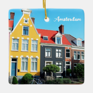 Ornement En Céramique Amsterdam Hollande Maisons Voyage souvenir