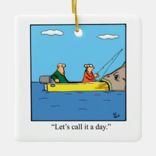 Ornement En Céramique Amusant Humour de pêcheurs