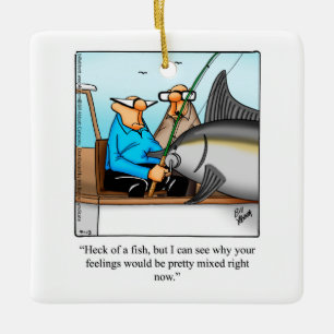 Ornement En Céramique Amusant Humour de pêcheurs