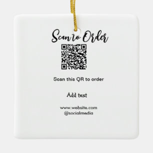 Ornement En Céramique Analyser pour commander analyser le code QR ajoute
