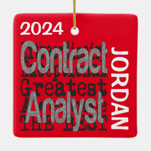 Ornement En Céramique Analyste de contrat Extraordinaire PERSONNALISÉ