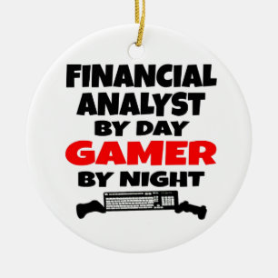 Ornement En Céramique Analyste financier Gamer