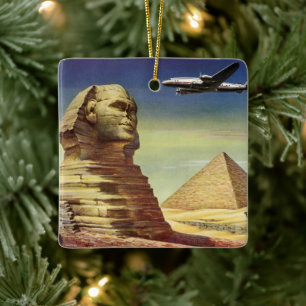 Ornement En Céramique Ancien Grand Sphinx de Gizeh, Pyramides d'Égypte