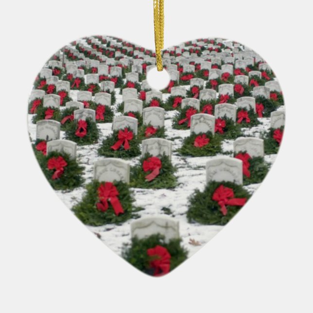 Ornement En Céramique Anciens Combattants "Souvenez-vous" Arbre de Noël (Devant)