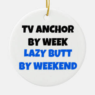 Ornement En Céramique ANCRE TV par Day Lazy Butt par Weekend