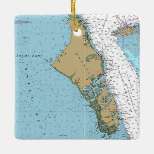 Ornement En Céramique Andros Island Bahamas Chart