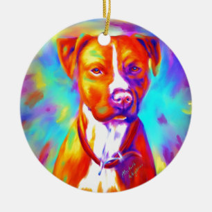 Ornement En Céramique Ange funky - Pitbull